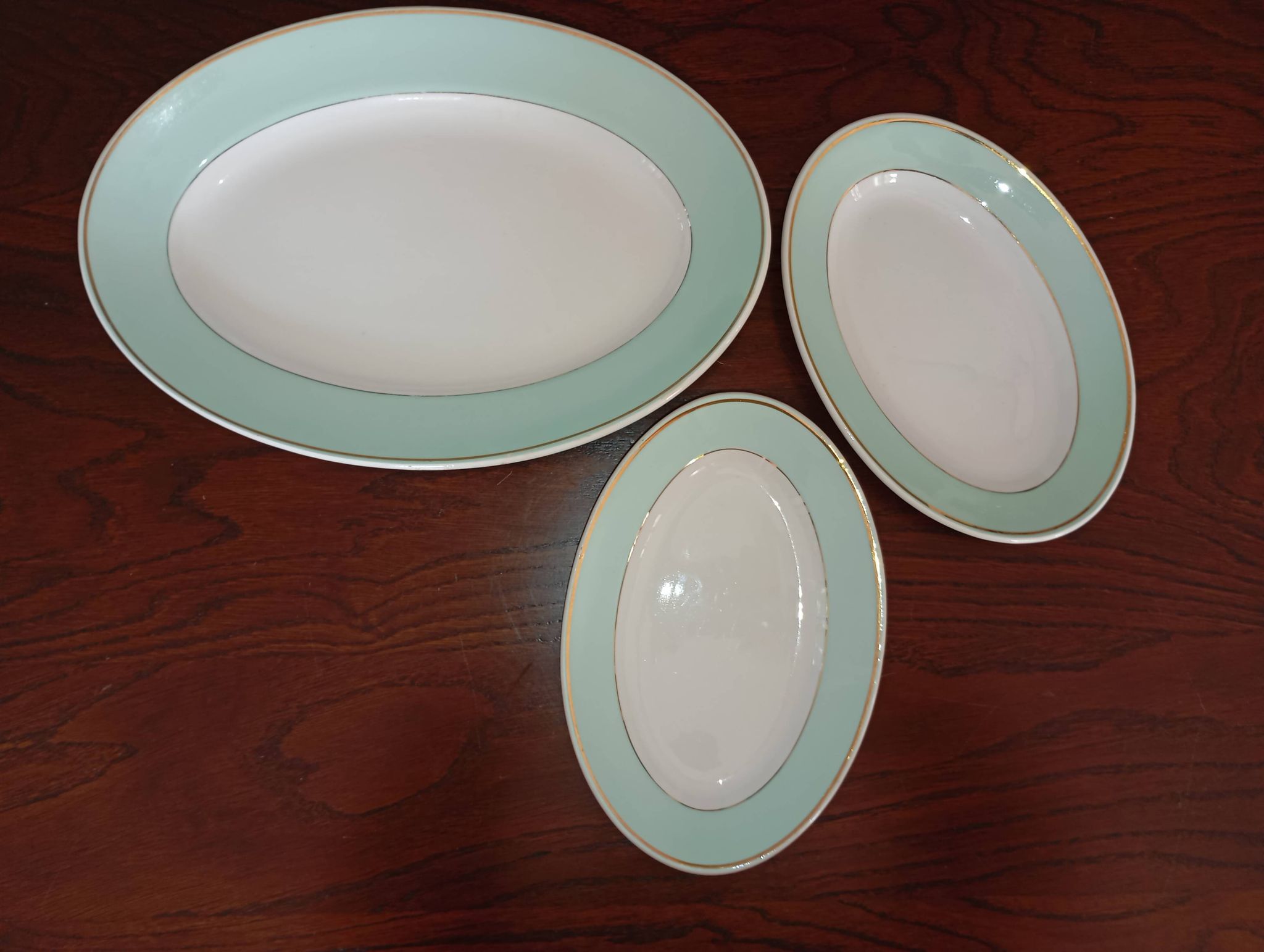 Plat ovale et raviers "Meudon" K&G Lunéville