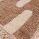 Berber beni ouarain rug dark beige and modern white