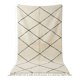 Tapis Marocain blanc à losanges classique