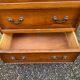 English chest of drawers in light wood with 4 drawers