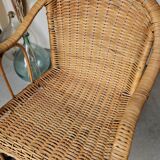 Vintage rattan armchair