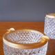 1950s Baccarat crystal and gold-plated metal smoker's kit