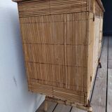 Enfilade vintage en rotin