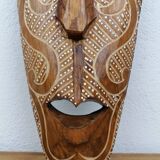 Hand carved wooden African tribal mask
