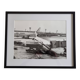 Air France photograph at Orly, vintage print from the 70s framed, 53x43 cm.