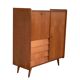 Vintage secretary cabinet with compass feet 1960