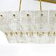 J.T. Kalmar enormous brass and textured glass chandelier, Austria, 1950s