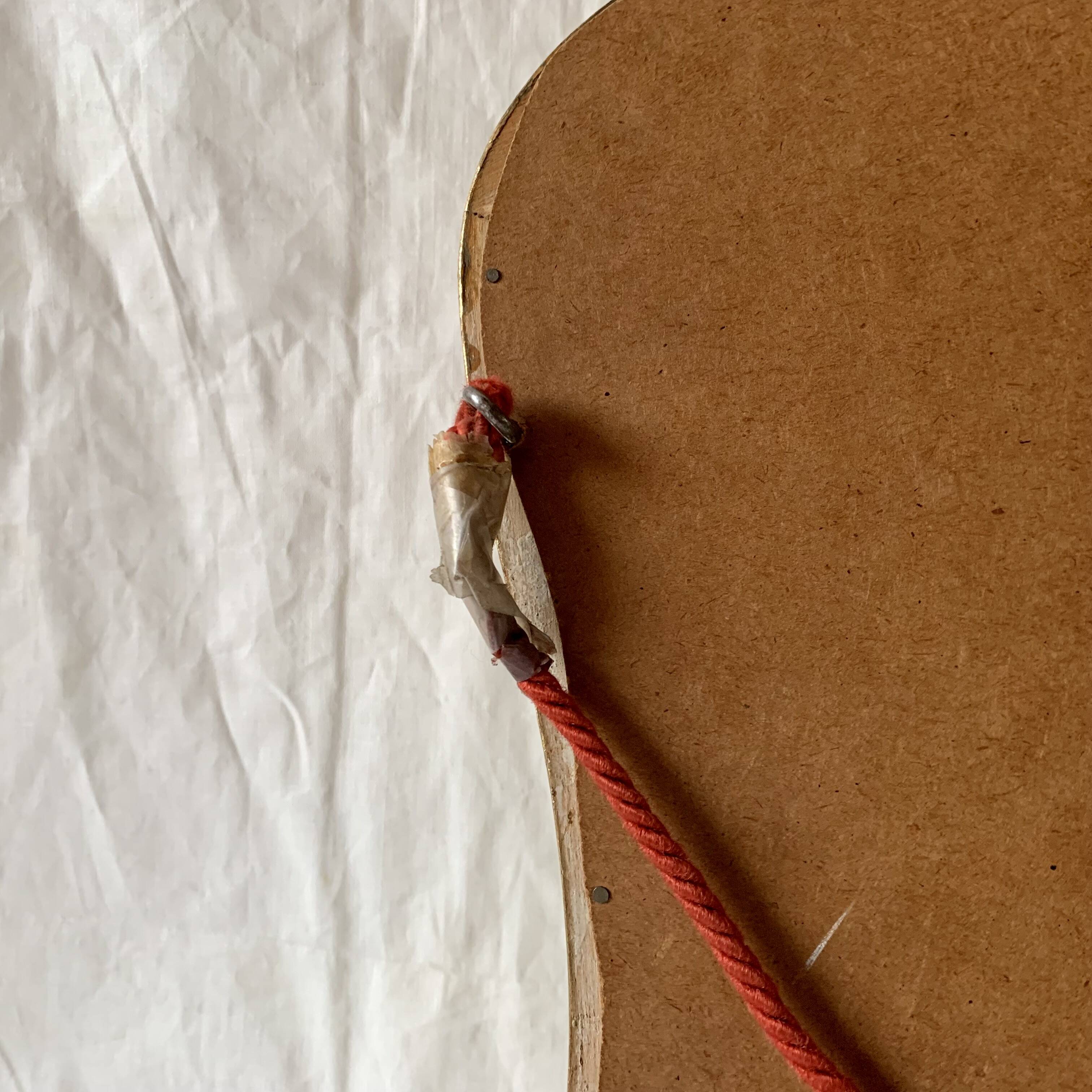 Antique beveled wall mirror in gilded solid wood