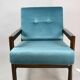 Vintage turquoise armchair, 1970s