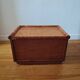 Rattan bedside table from the 1970s-80s.