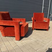 1x Cassina Utrecht chair Terracotta velvet in as new condition!!