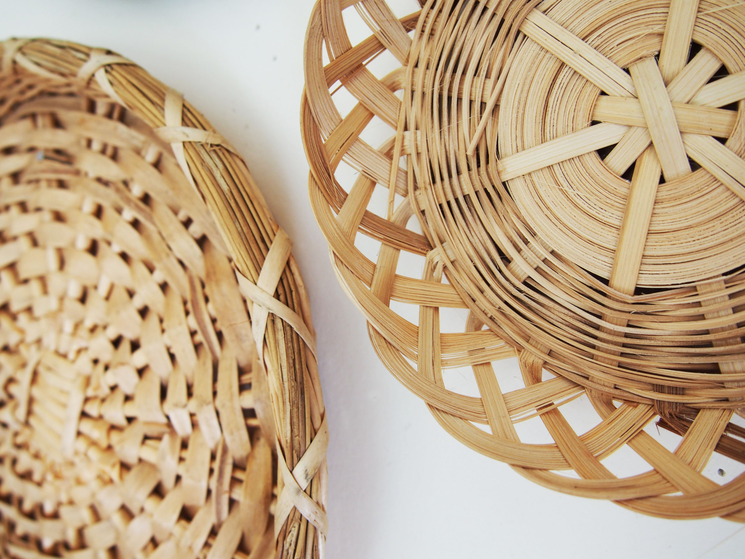 Wall composition of 7 baskets Wicker