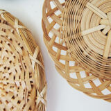 Wall composition of 7 baskets Wicker