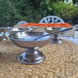 Lot de 6 bols à dessert vintage en acier inoxydable avec 5 cuillères