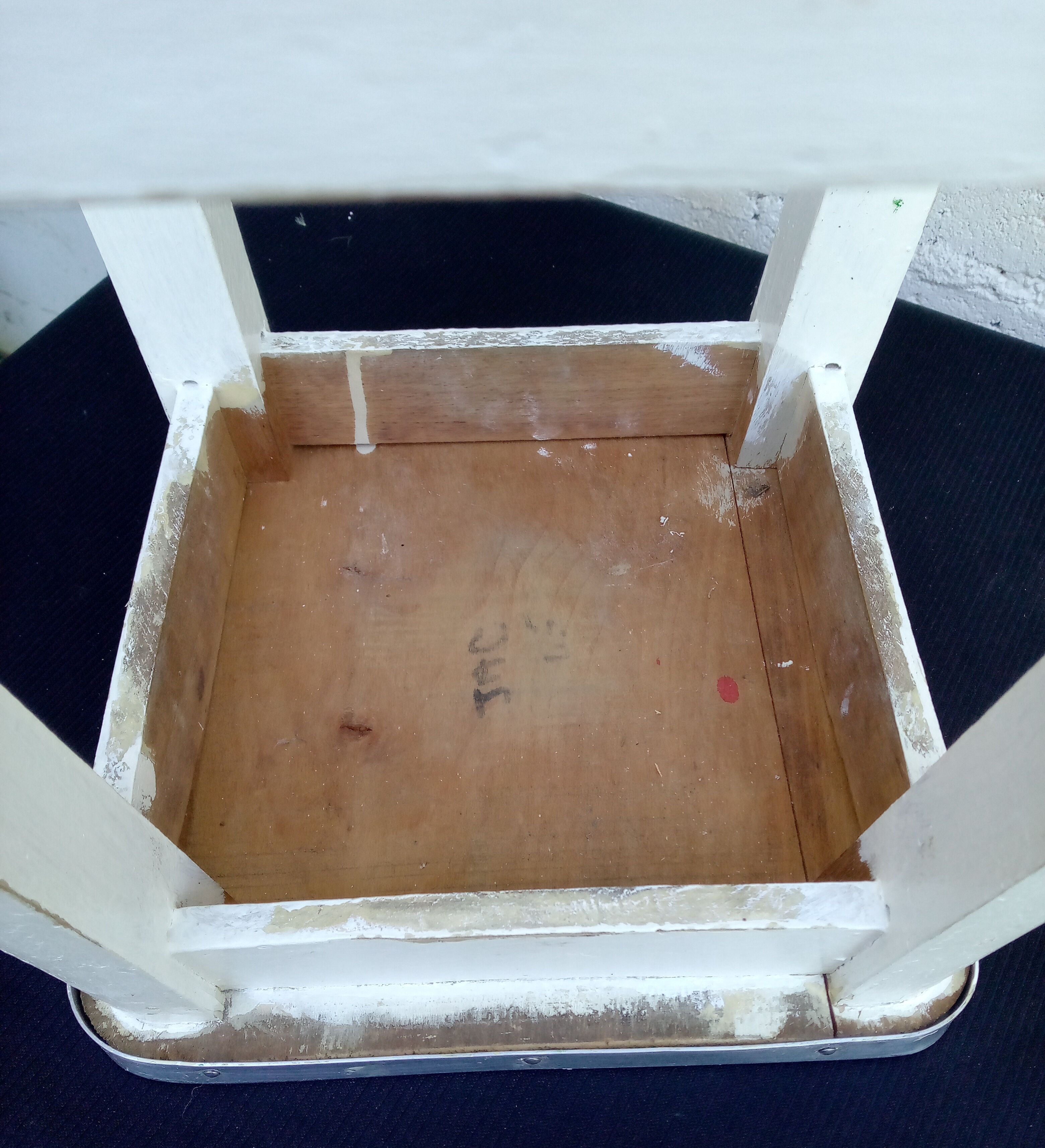 Paire de tabourets bois années 50
