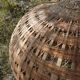 Suspension ball in rattan straw