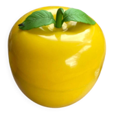 Seau à glaçons "pomme" vintage en plastique jaune, années 70