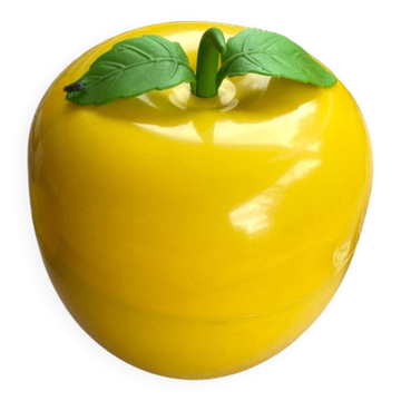 Vintage yellow plastic "apple" ice bucket from the 1970s.