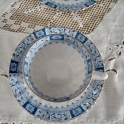 Set of 8 coffee cups and porcelain sub-cups Bavaria model China Blau