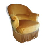 Vintage velvet toad armchair