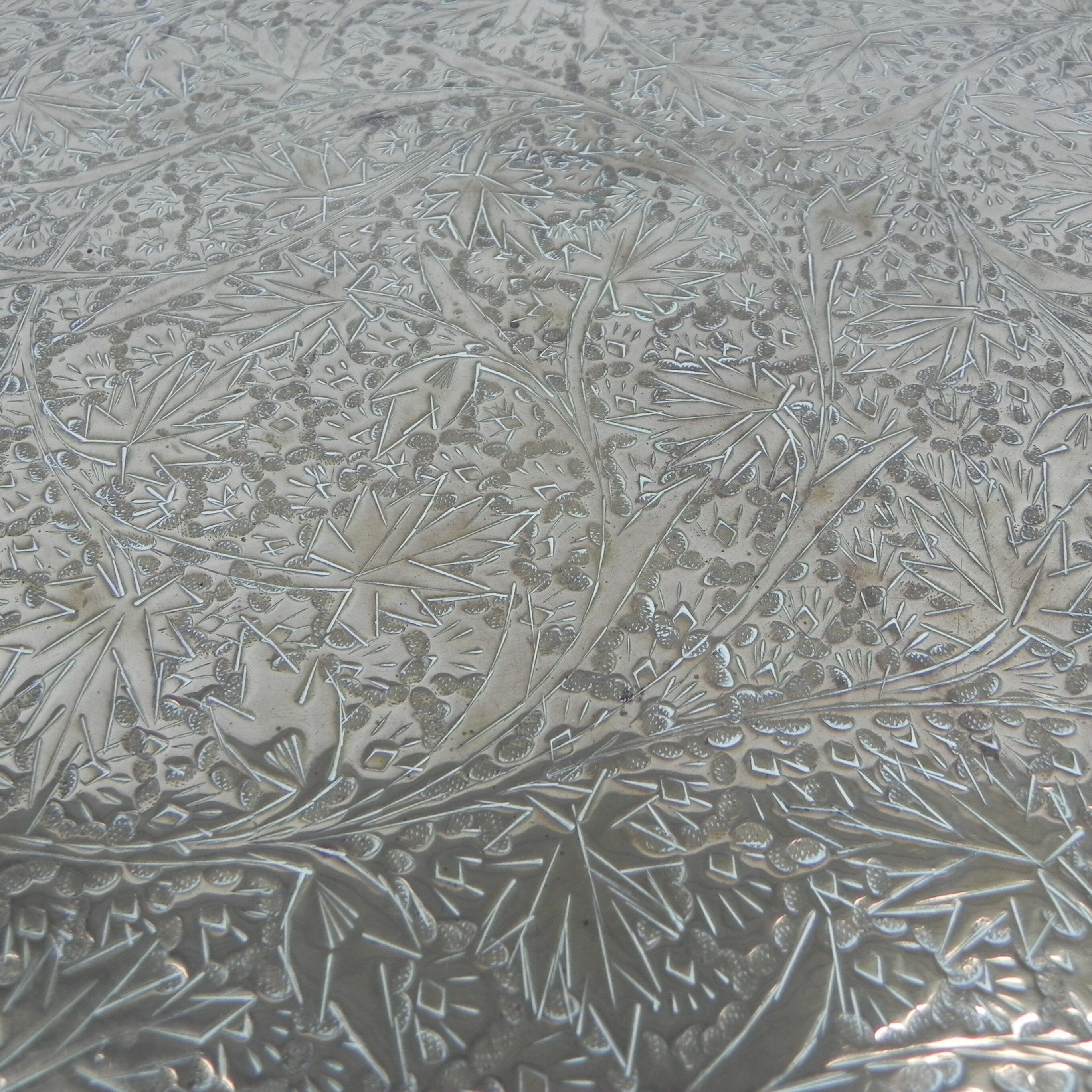 Moroccan brass tray table, ca 1950