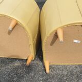 Camel leather club armchair