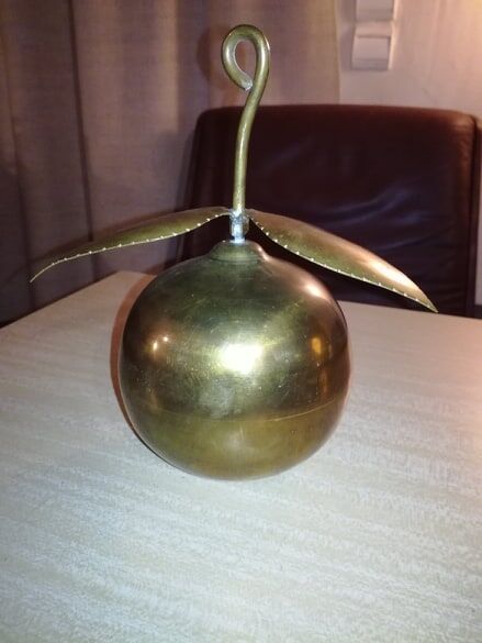Brass deco apple