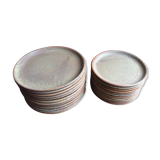 Set of 12 large and 11 small sandstone plates