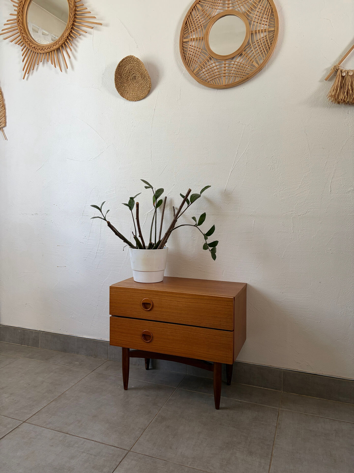 Scandinavian teak bedside table/nightstand