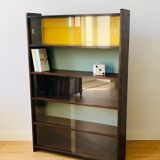 Vintage wooden showcase library 1950