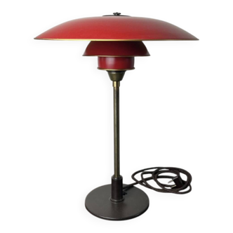 Lampe de table PH 1930 avec abat-jour en cuivre rouge par Poul Henningsen