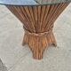 Sheaf of wheat bamboo dining table glass top McGuire 1970s