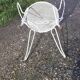 Paire de fauteuils de jardin 1900 en fer forgé
