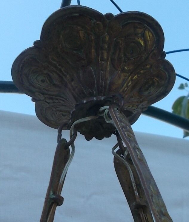 Art Deco chandelier in glass paste