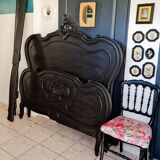 Lit Louis XV noir