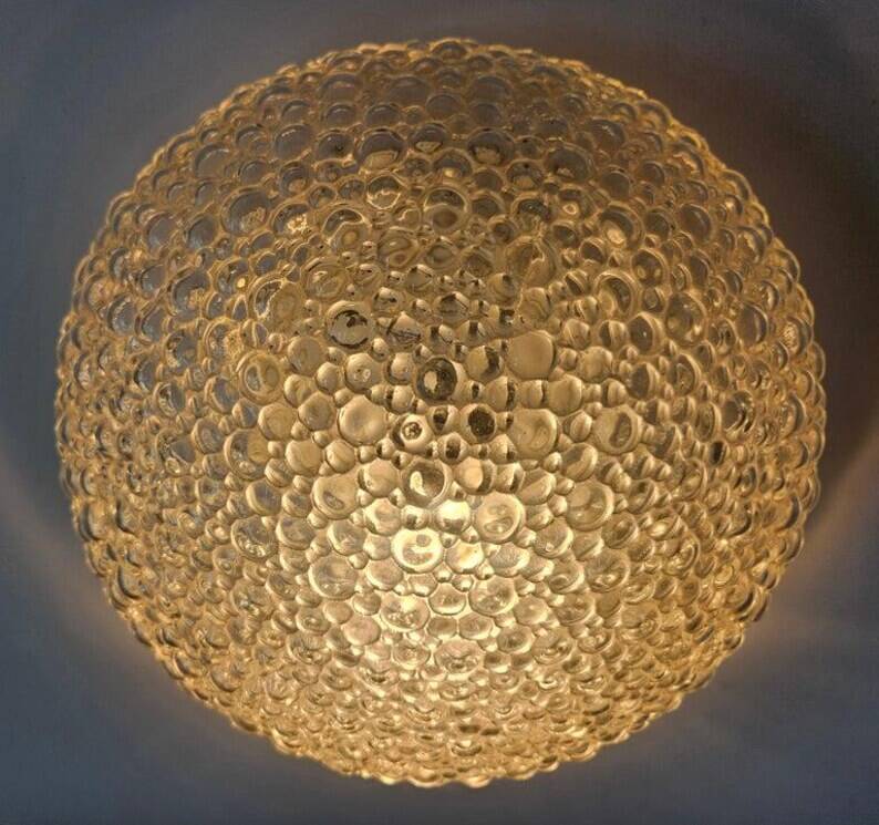 Rare Midcentury Bubble Flush Mount Limburg, Germany, 1970s