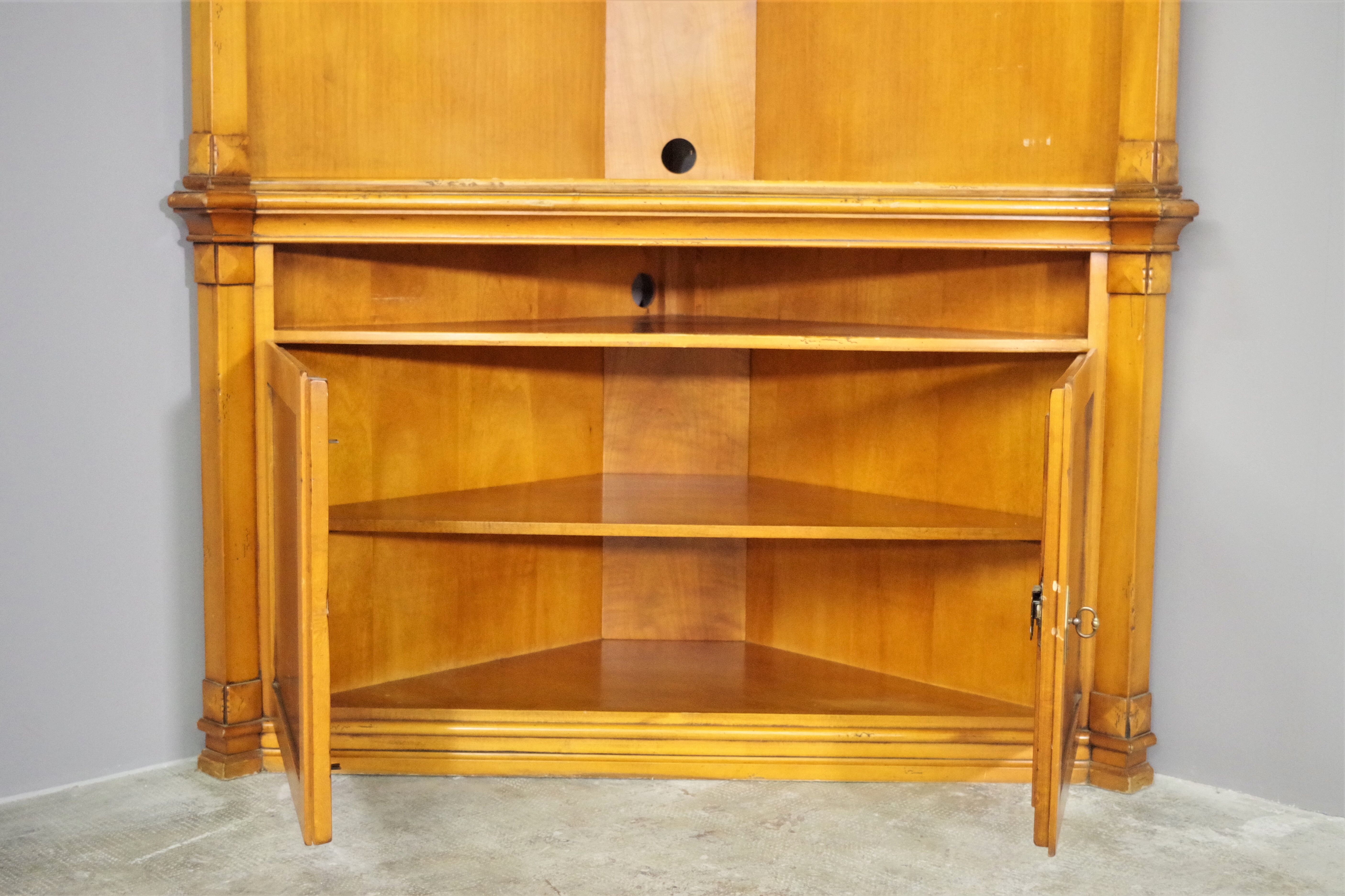 Corner beech furniture from the 1980s