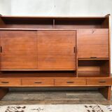 Maurice Pré high sideboard for Lieuvin in teak 1960
