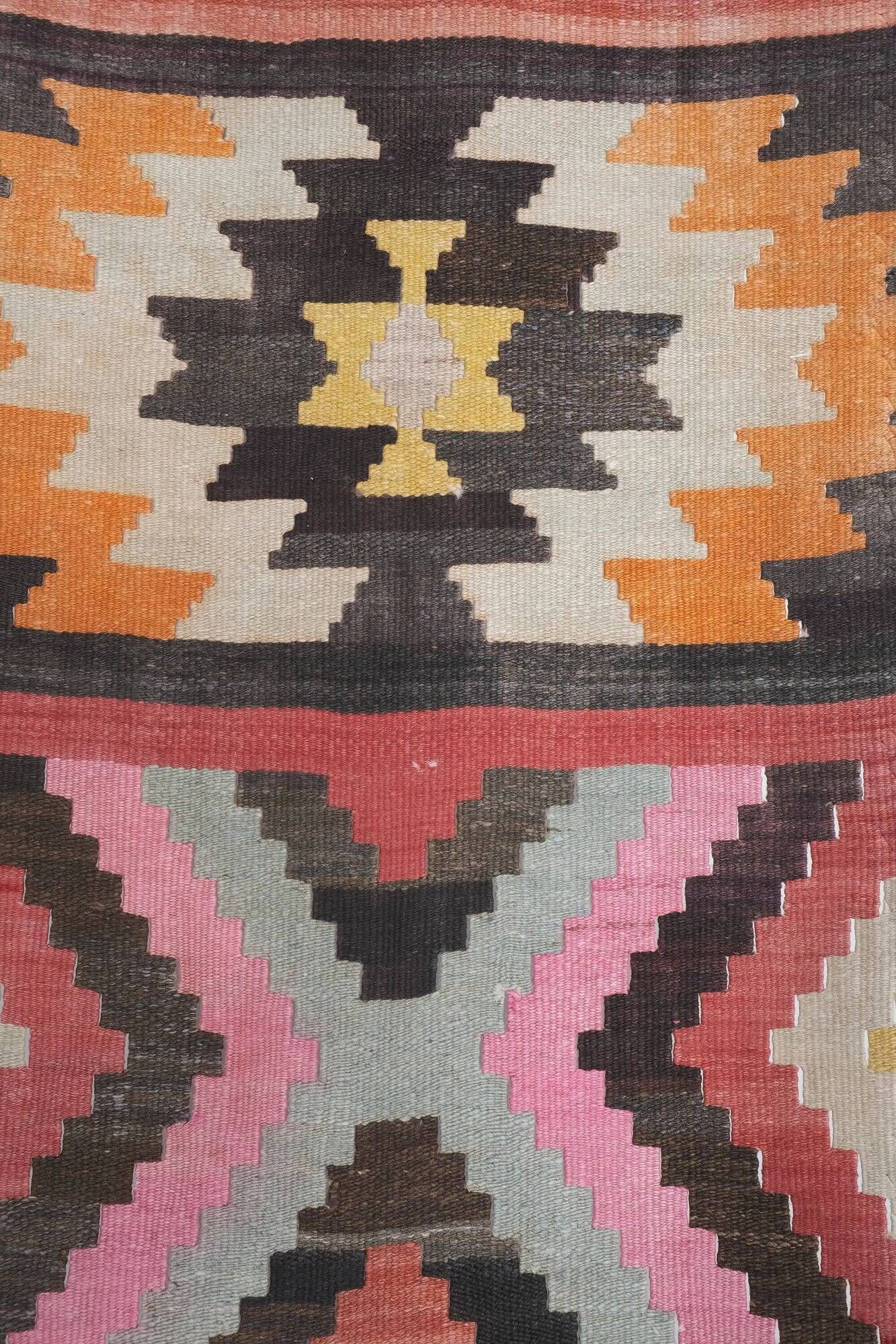 Vintage Turkish hallway rug 70x655 cm