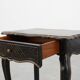 19th Century Black Wooden Side Table with Drawer, France