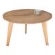 Round wooden coffee table