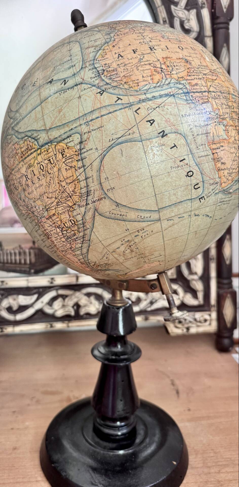 Antique Globe Forest 1920