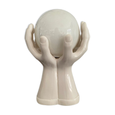 Lampe à poser forme main en résine