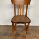 Series of 6 old light wood bistro chairs