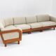 Vintage Danish mid-century corner sofa solid teak by Olsen Laursen 1960s