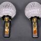 Maison Arlus Pair of brass and black wall sconces, France Mid-Century