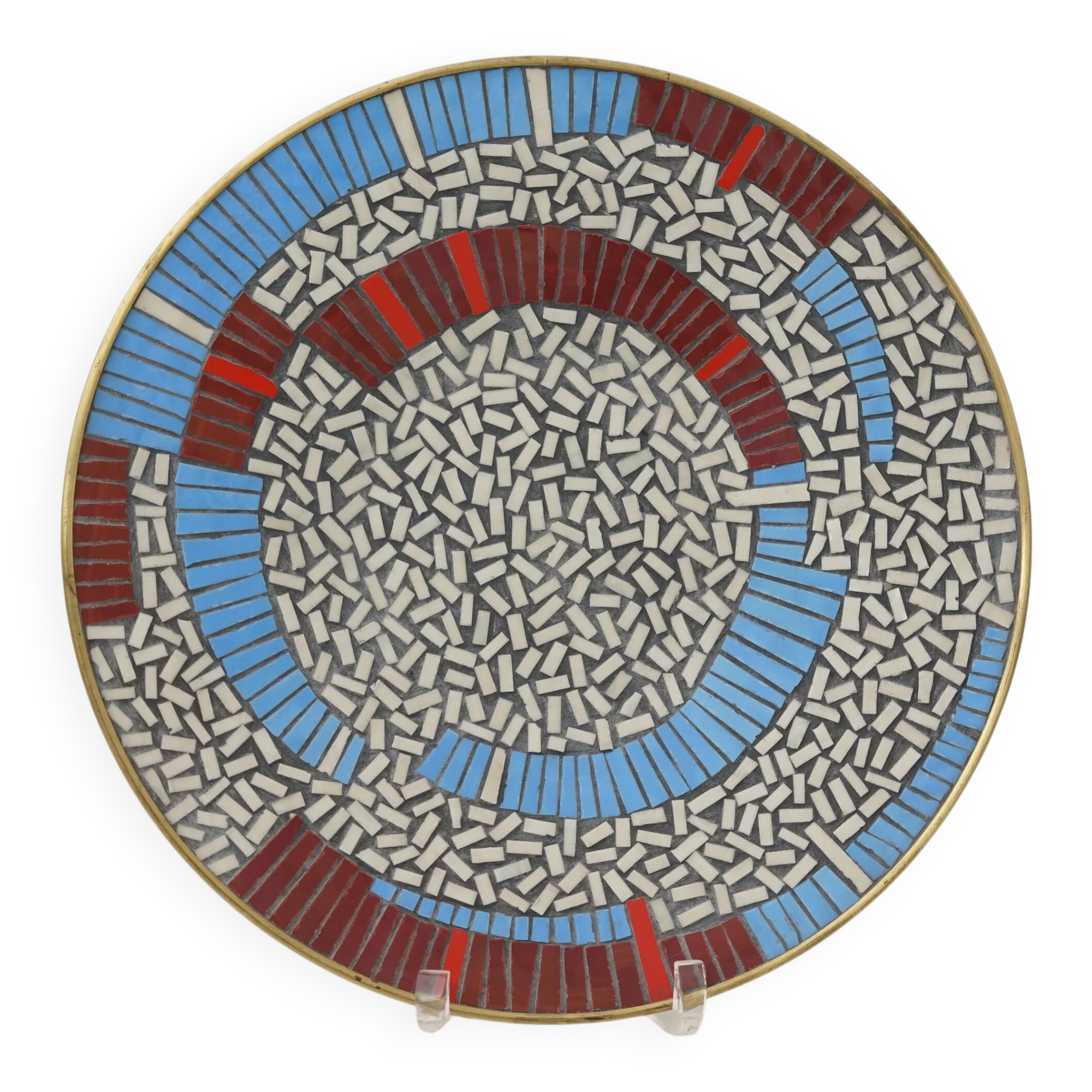 Mid-Century Mosaic Wall Plate by W. Zimmermann for Ritter