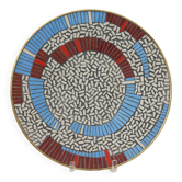 Assiette murale en mosaïque du milieu du siècle par W. Zimmermann pour Ritter