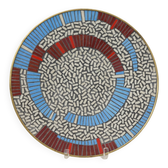 Mid-Century Mosaic Wall Plate by W. Zimmermann for Ritter