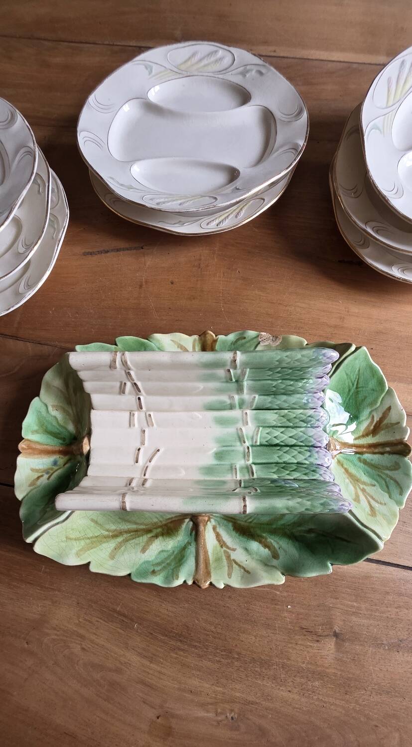Plat à asperges Longchamp fin XIXÈME